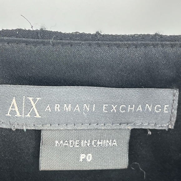 AX/Armani Exchange Black Silk Sleeveless Mini Dress - Picture 6 of 12